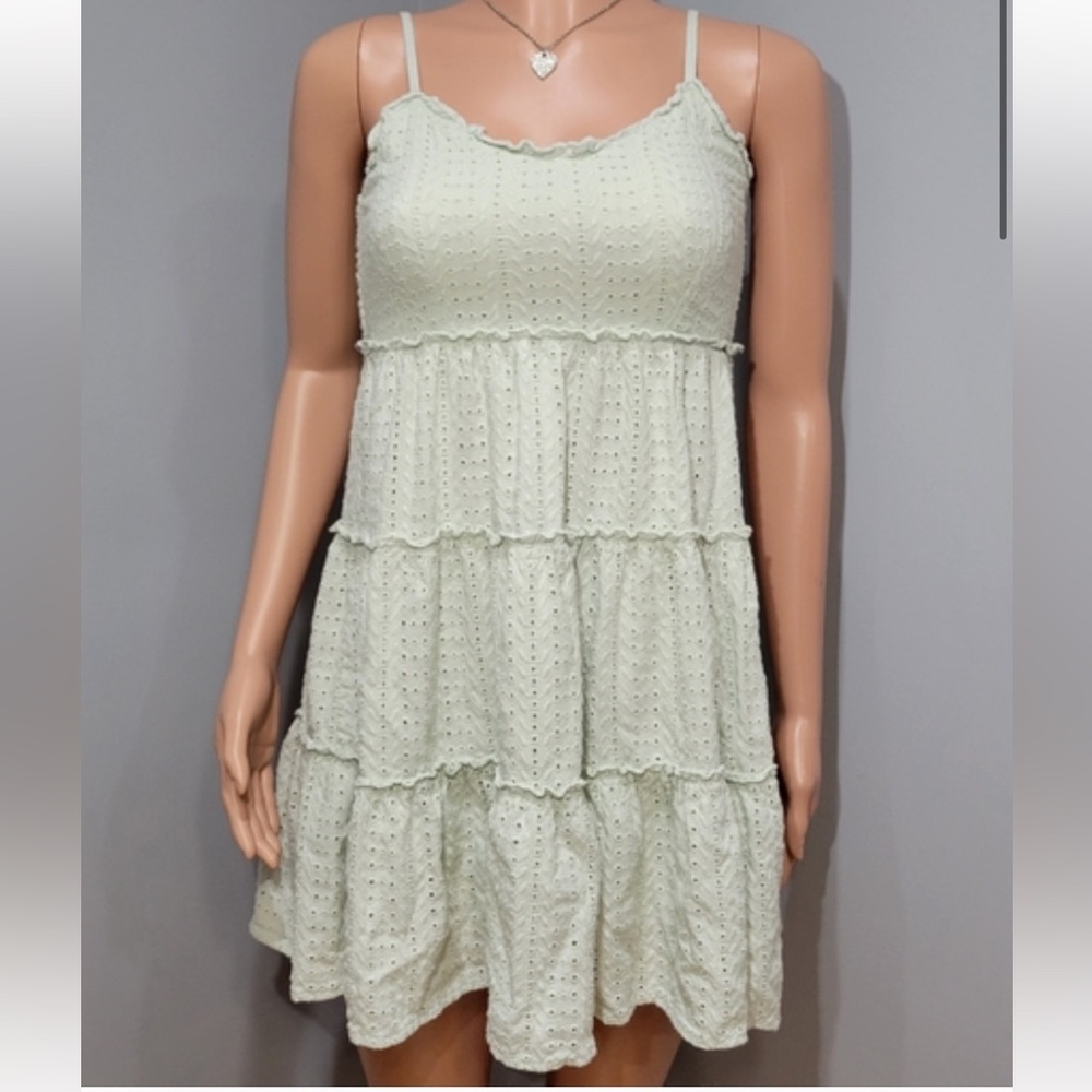 Sam & Smith Seafoam Green Eyelet Dress Small